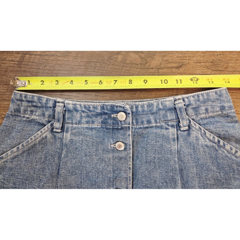 Gap Womens Y2K Denim Maxi Skirt Blue Snap Front A-Line Slit Pockets Size 8 - Picture 9 of 10